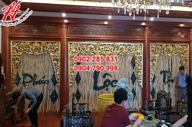 Đại Từ Đường –  Nơi Tôn nghiêm với Mành hạt gỗ