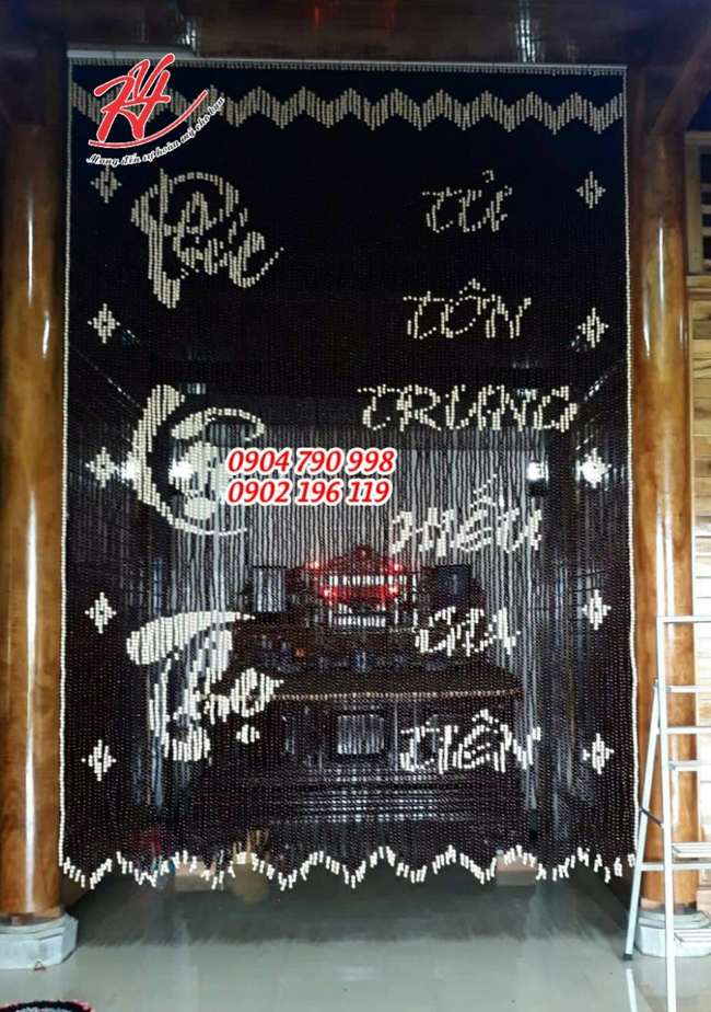 Đại Từ Đường –  Nơi Tôn nghiêm với Mành hạt gỗ