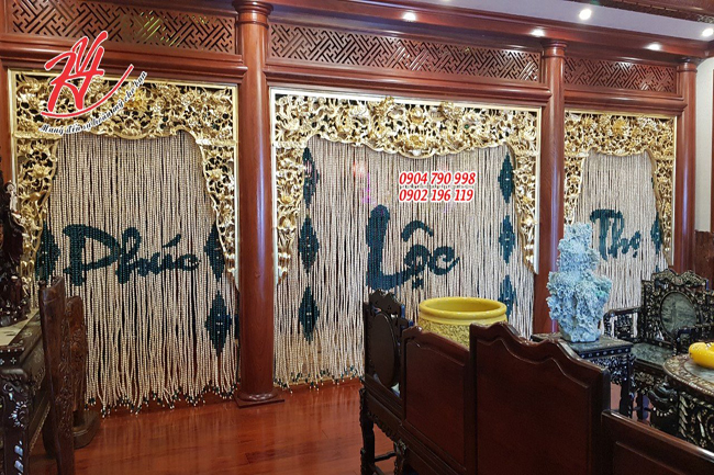 Đại Từ Đường –  Nơi Tôn nghiêm với Mành hạt gỗ