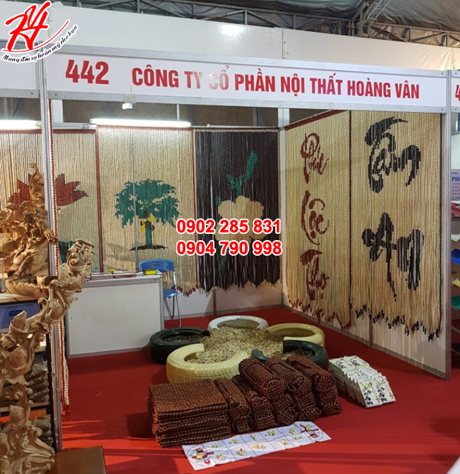 Màn rèm hạt gỗ cho cửa đi