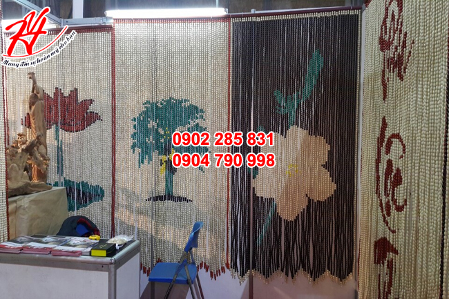 Màn rèm hạt gỗ cho cửa đi