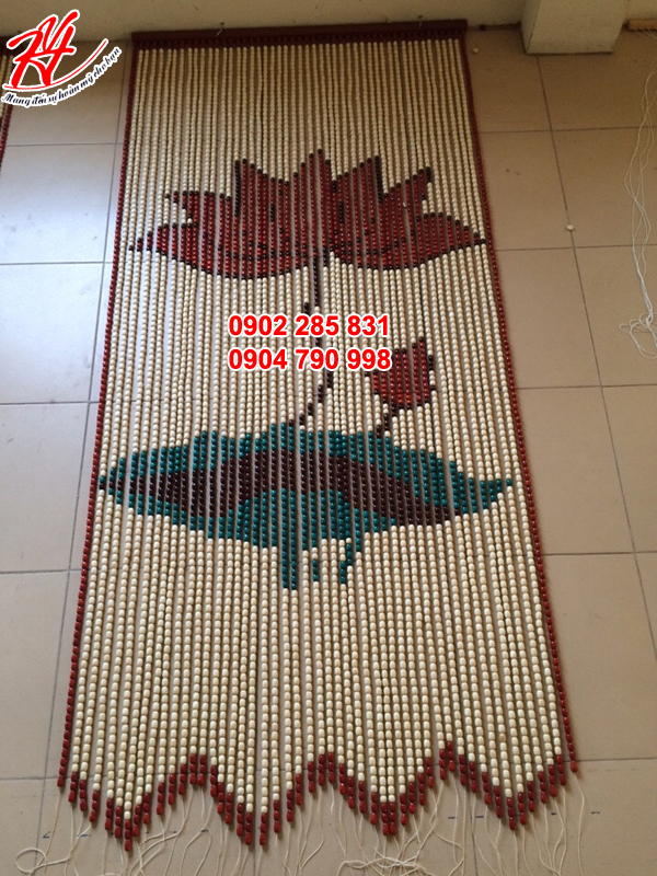 Mành rèm hạt gỗ thủ công xuất khẩu